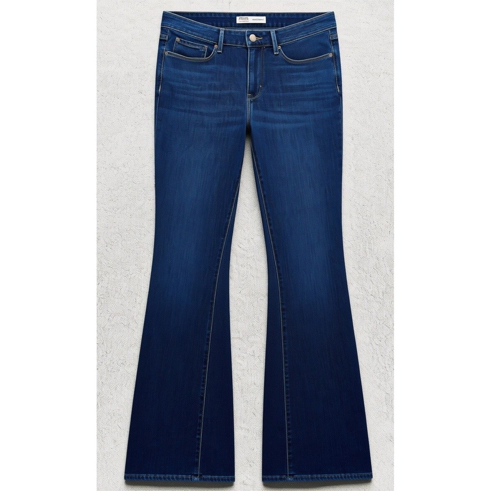 Signature by Levi Strauss Womens Mid-Rise Bootcut Jeans Dark Wash Blue Size 12
